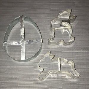 Easter Metal Cookie Cutters Giant Egg Rabbits Bunnies